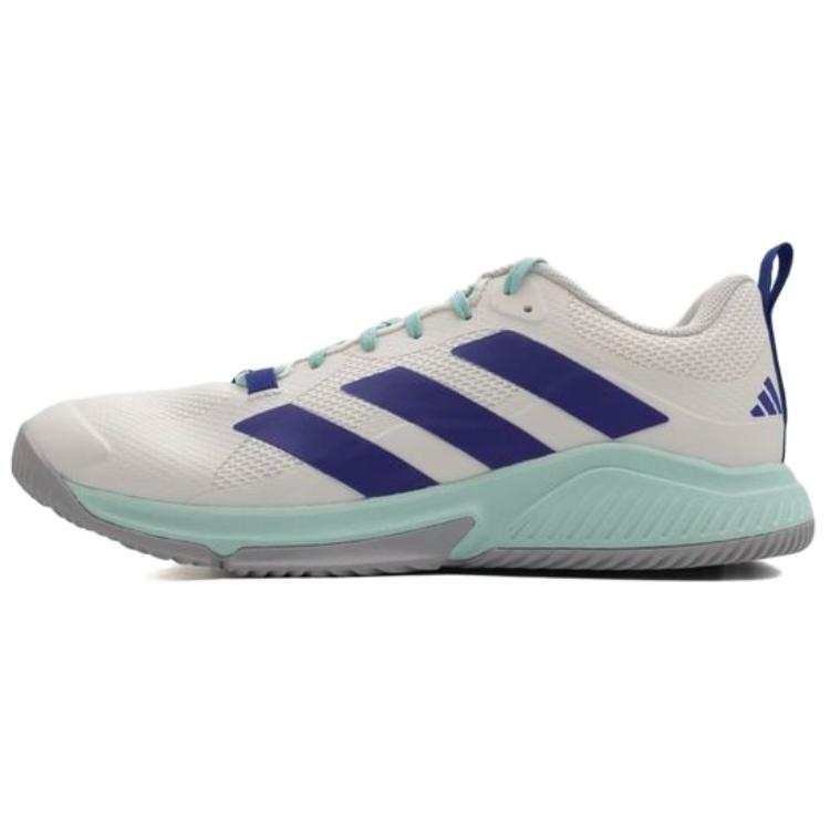Adidas Adidas Court Team Bounce 2.0 Abrasion Resistant Low top Training Shoes Men's Beige Gray Blue