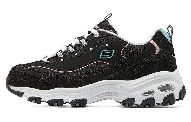 Skechers D'Lites Sparkling Rain Leather Trendy Abrasion Resistant Abrasion Resistant Low top Chunky Sneakers Women's