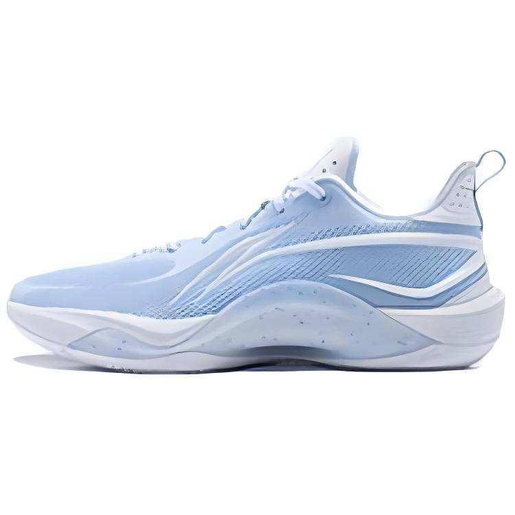 Li-Ning Li Ning Comfortable Slip Resistant Abrasion Resistant Low top Basketball Shoes Men's White Blue