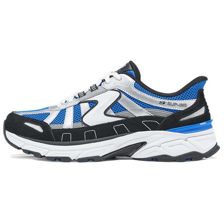Skechers SPORT MENS Coverage Low top Chunky Sneakers Men's Blue Silver