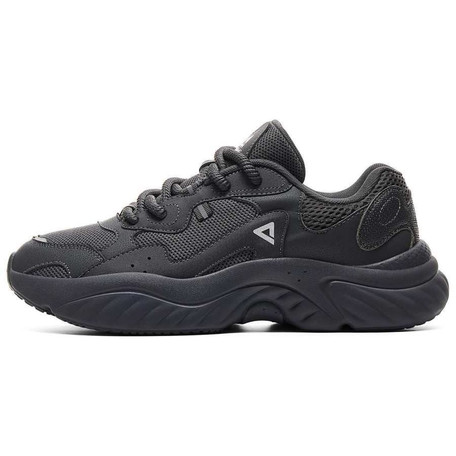PEAK Little Chubby Shoes 2.0 Slip Resistant, Abrasion Resistant, Breathable Low top Chunky Sneakers Men's Dark Gray