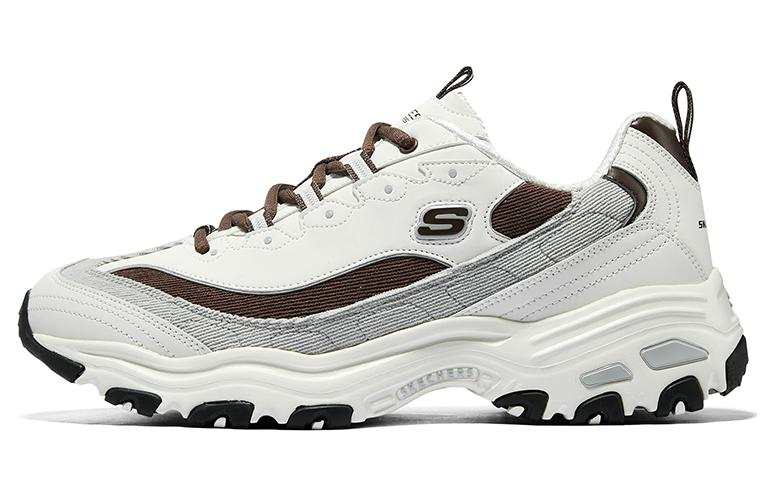 Skechers D'Lites 1.0 Low top Outdoor Shoes Men's White Brown Black