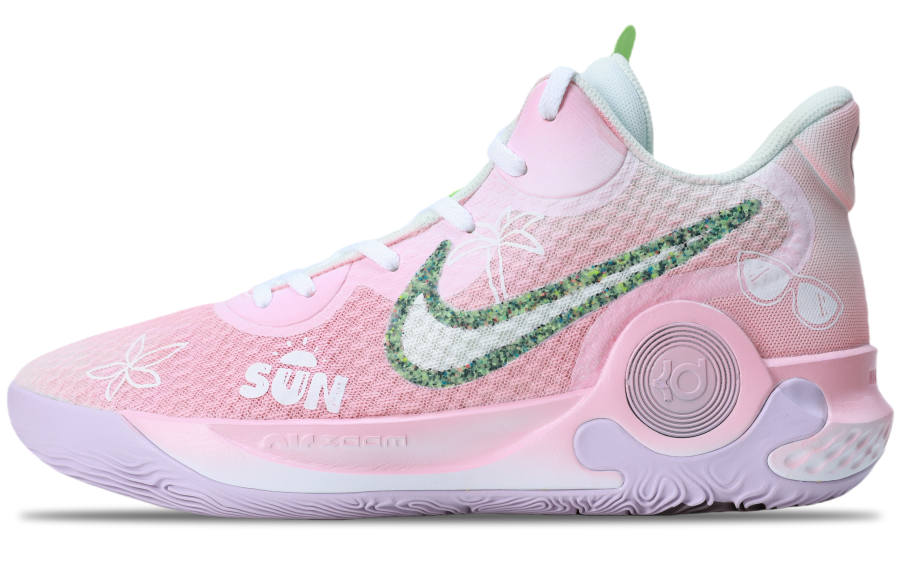 Nike Nike KD Trey 5 IX Slip Resistant Abrasion Resistant Mid top Vintage Basketball Shoes Unisex Pink