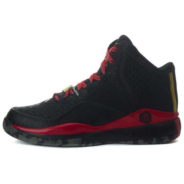 Adidas Adidas Abrasion Resistant High top Basketball Shoes Men's Black Red