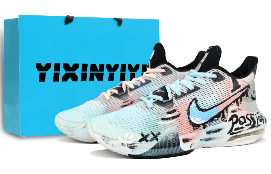 Nike Nike Air Max Impact 3 Slip Resistant Abrasion Resistant Low top Basketball Shoes Men's Blue Pink
