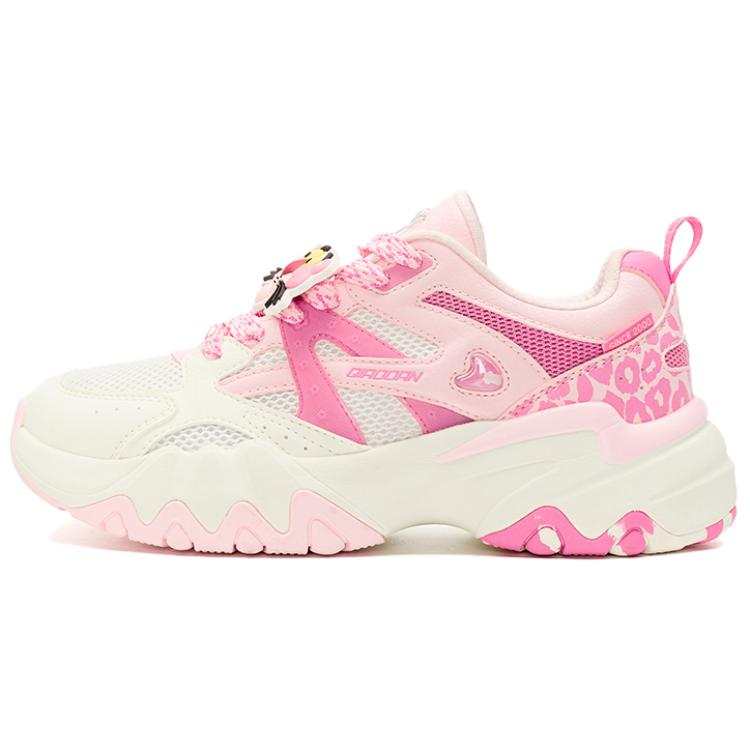 QIAODAN PINK PANTHER x QIAODAN Quality Drying Slip Resistant And Breathable Low top Chunky Sneakers Women's White Pink