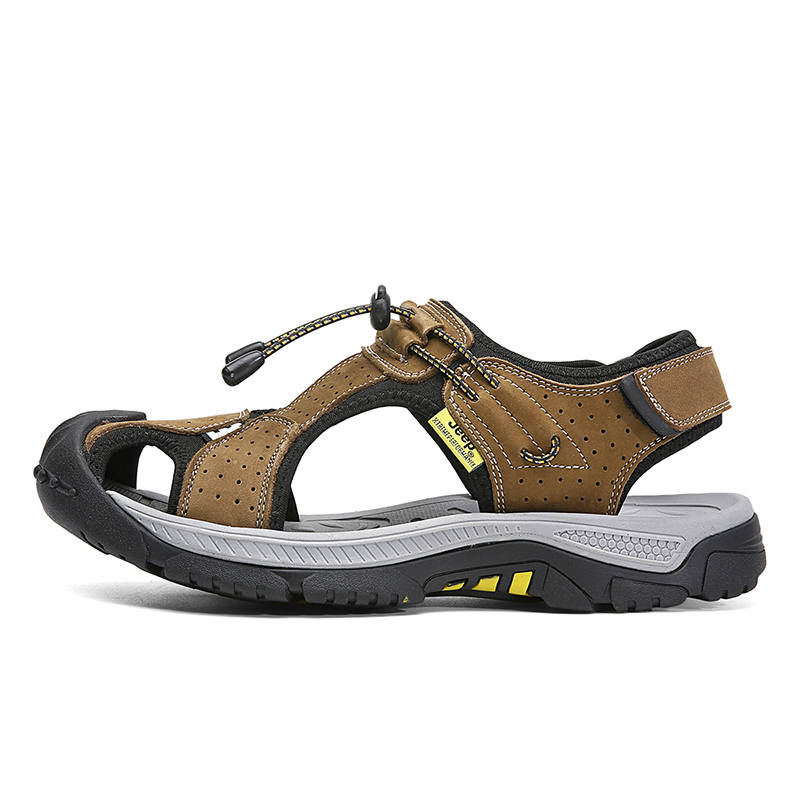 Jeep Lightweight And Comfortable Beach Sandals Men's Khaki