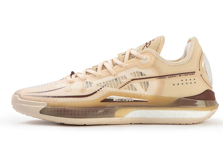 361° DVD SE Milk Tea Cushioning Slip Resistant Abrasion Resistant Breathable Low top Basketball Shoes Men's Dune White