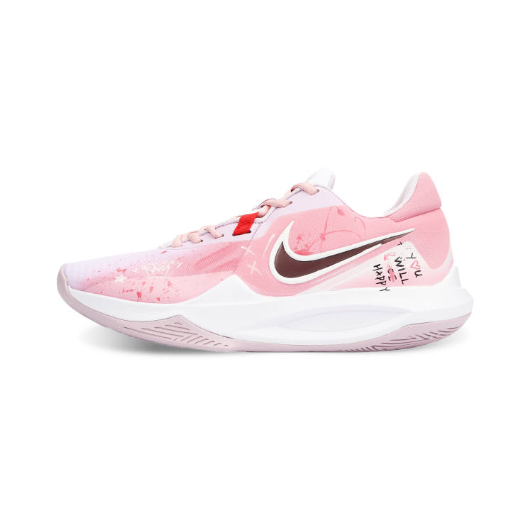 Nike Nike Precision 6 Cherry Blossom Cushioning, Wear Resistant Low top Basketball Shoes Men's Pink