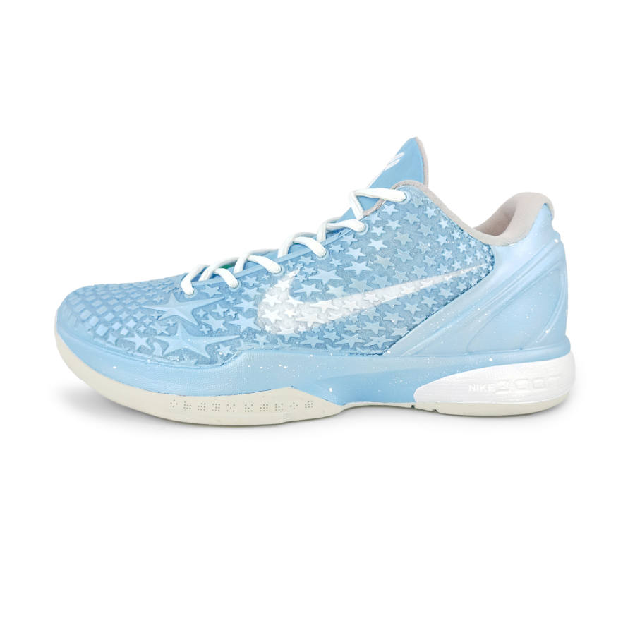 Nike Nike Zoom Kobe 6 Cushioning, Wear Resistant Low top Basketball Shoes Men's Silver Blue