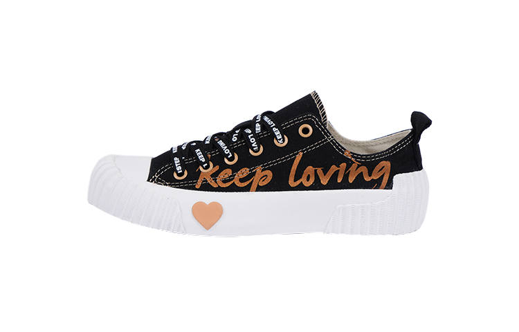 ISTEP Abrasion Resistant Lightweight Wear resistant And Lightweight Low top Canvas Shoes Women's Black