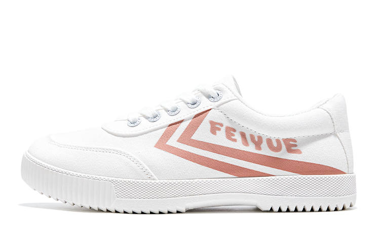 FEIYUE Slip Resistant Abrasion Resistant Slip Resistant Abrasion Resistant Low top Canvas Shoes Women's White Pink