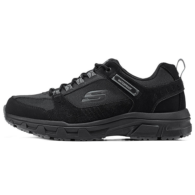 Skechers OUTDOOR MENS Textile, Synthetic Leather Cushioning, Wear Resistant Low top Mountaineering Shoes Men's Black