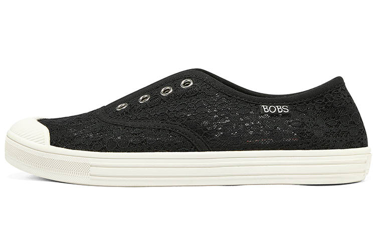 Skechers BOBS B COOL Athleisure Abrasion Resistant Low top Canvas Shoes Women's Black