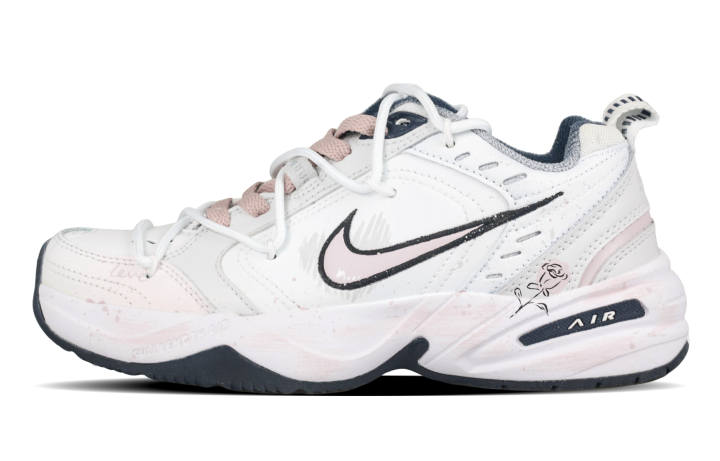 Nike Nike Air Monarch 4 Rose Abrasion Resistant Height Increasing Low top Chunky Sneakers Unisex Pink White