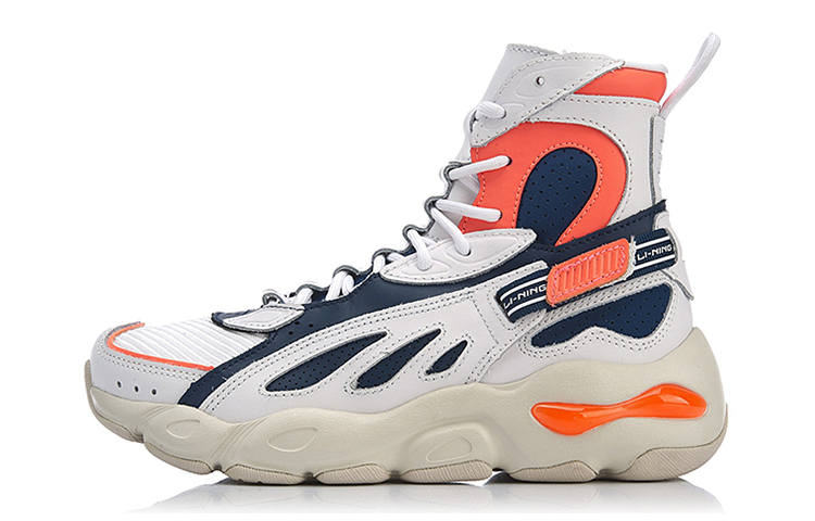 Li-Ning X girl x Li Ning Butterfly Slip Resistant Slip Resistant High top Chunky Sneakers Women's Blue White