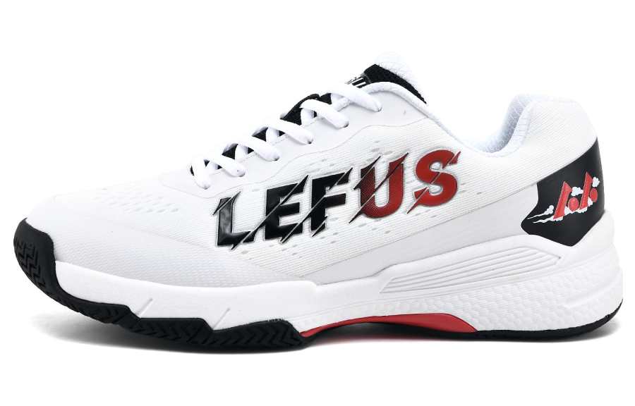 LEFUS Slip Resistant Abrasion Resistant Slip Resistant Abrasion Resistant Low top Tennis Shoes Unisex White Red Black