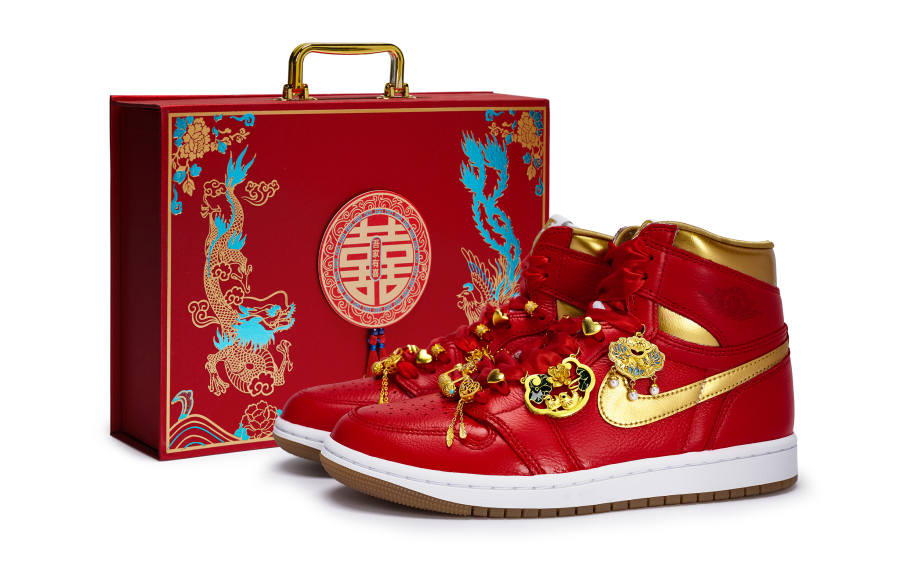 Jordan Jordan Air Jordan 1 811 Manufacturing, Heart to Heart Centennial, Gift Box Abrasion Resistant Breathable
