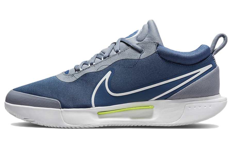 Nike Nike Court Zoom Pro Fabric Cushioning Slip Resistant Abrasion Resistant Low top Tennis Shoes Men's Gray Blue