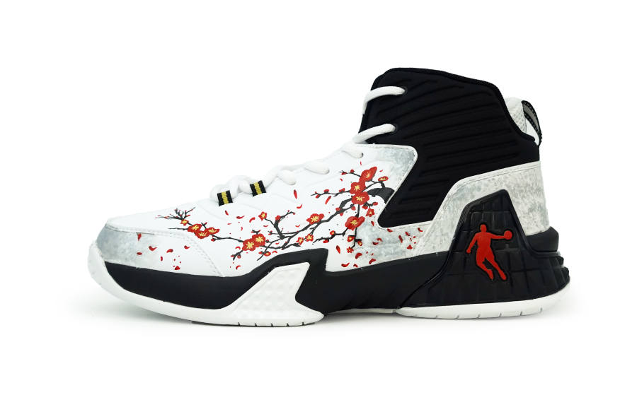 QIAODAN Grinding 1 Textile, Synthetic Leather Cushioning Slip Resistant Abrasion Resistant High top Basketball Shoes