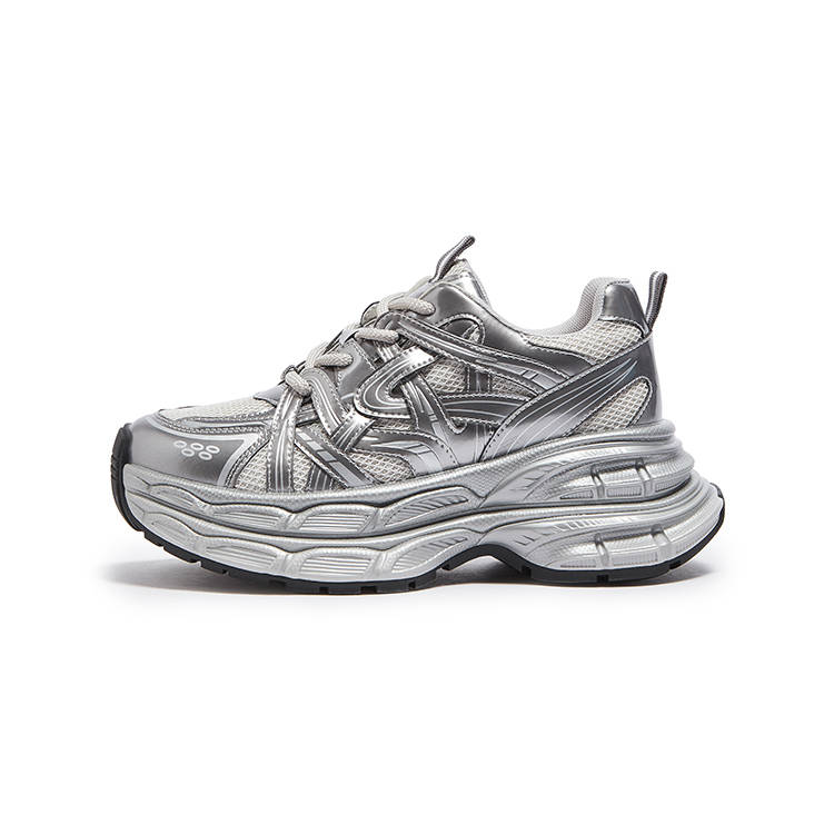 CAMEL Galaxy 2.0 Chunky Sneakers Women's Low Top Beige/Gold, Silver, Dark Gray/Gunmetal, Light Brown