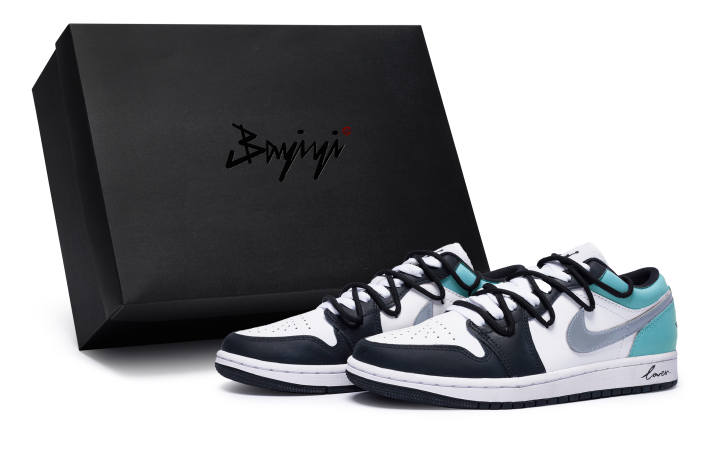 Jordan Jordan Air Jordan 1 LOW 811 Manufacturing, Blue Memories, Special Shoe Box Summer Slip Resistant Abrasion Resistant