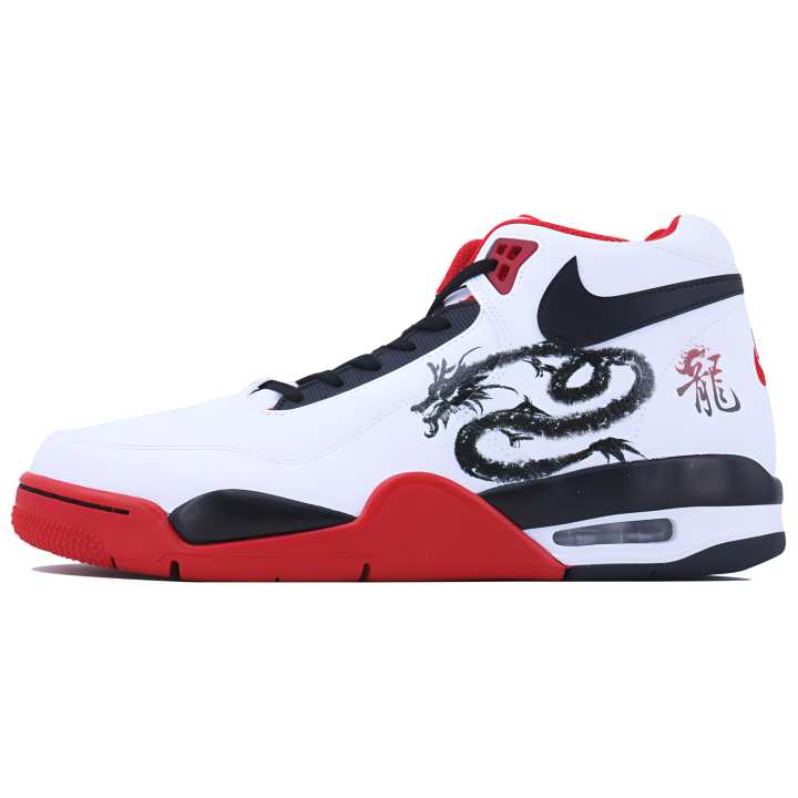 Nike Nike Flight Legacy Mid top Vintage Basketball Shoes Unisex White Black Red