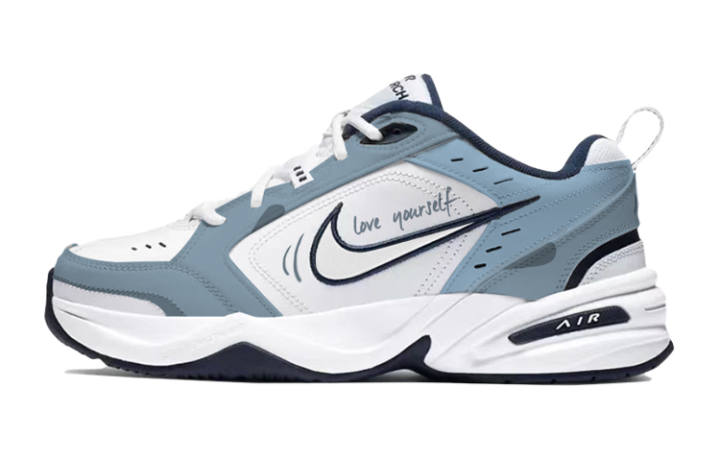 Nike Nike Air Monarch 4 PU Leather Height Increasing Height Increasing Low top Chunky Sneakers Unisex Blue White