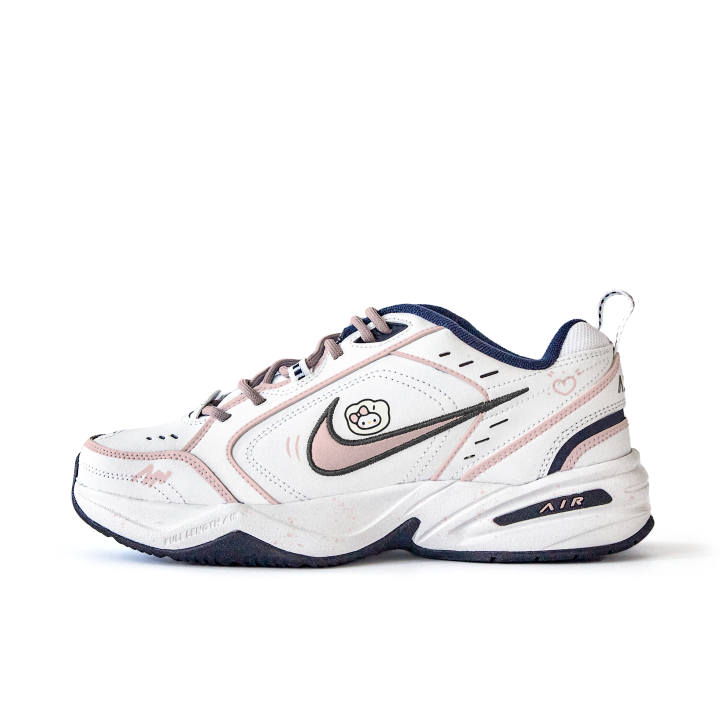 Nike Nike Air Monarch 4 Slip Resistant Abrasion Resistant Low top Chunky Sneakers Unisex White Pink