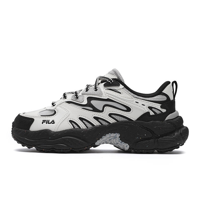 FILA Fern Sneakers Abrasion Resistant Height Increasing Low top Chunky Sneakers Women's White Gray