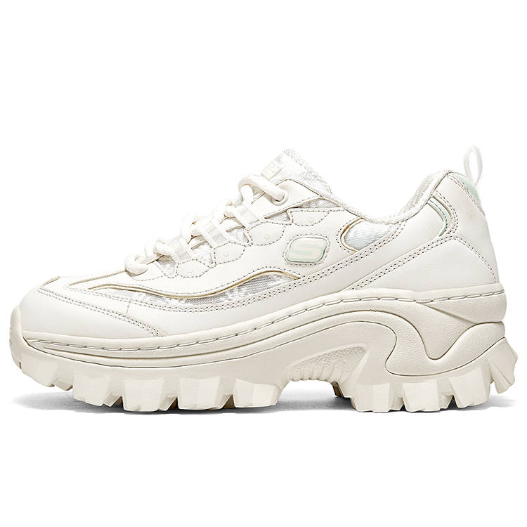 Skechers HI RYZE Lace Platform Shoes Mesh, Textile, Synthetic Leather Comfortable Low top Chunky Sneakers Women's