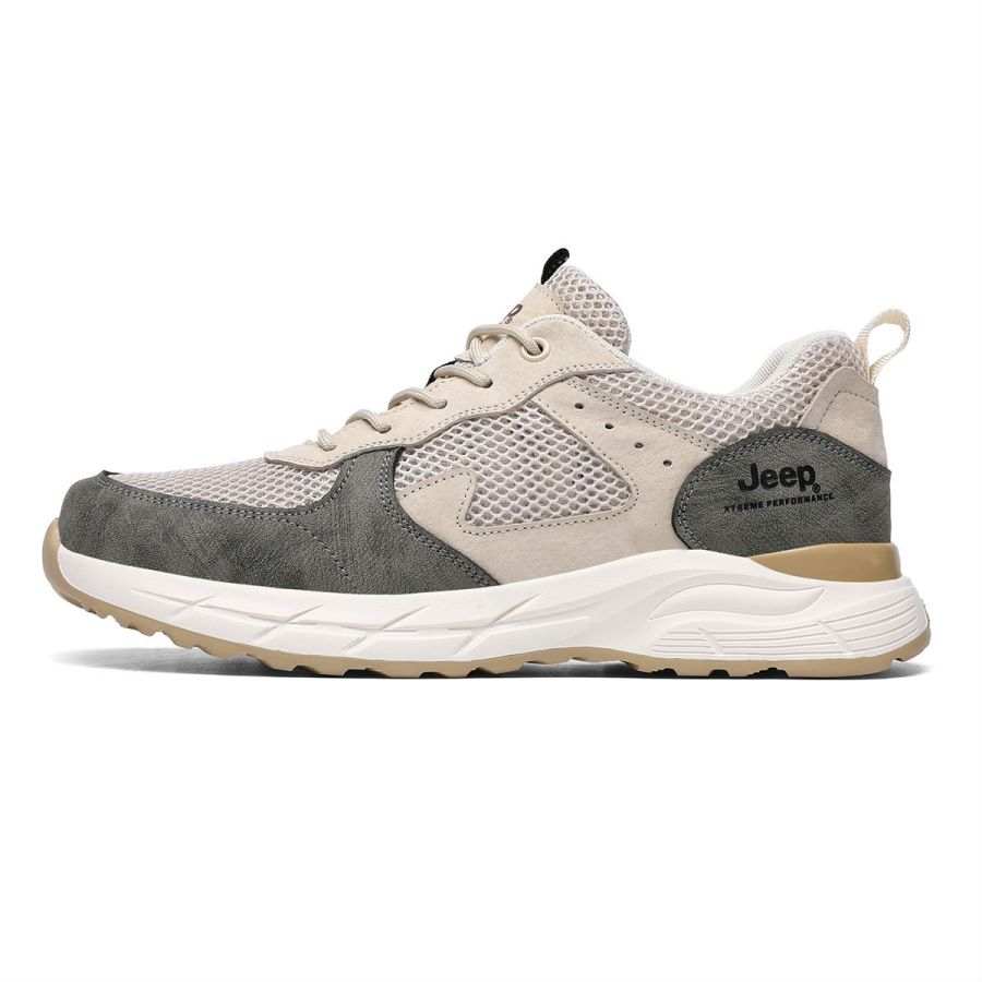 Jeep Mountaineering & Hiking Shoes Men's Low Top Gray/Beige
