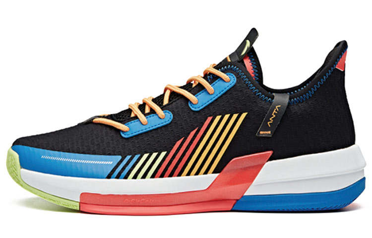 Anta Basketball Collection Laser Comfortable Synthetic Leather Cushioning Slip Resistant Abrasion Resistant Low top
