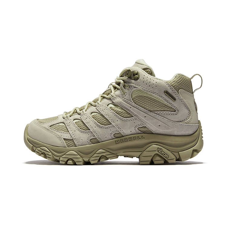MERRELL MOAB 3 Slip Resistant Abrasion Resistant Mid top Hiking Shoes Men's Milk Tea
