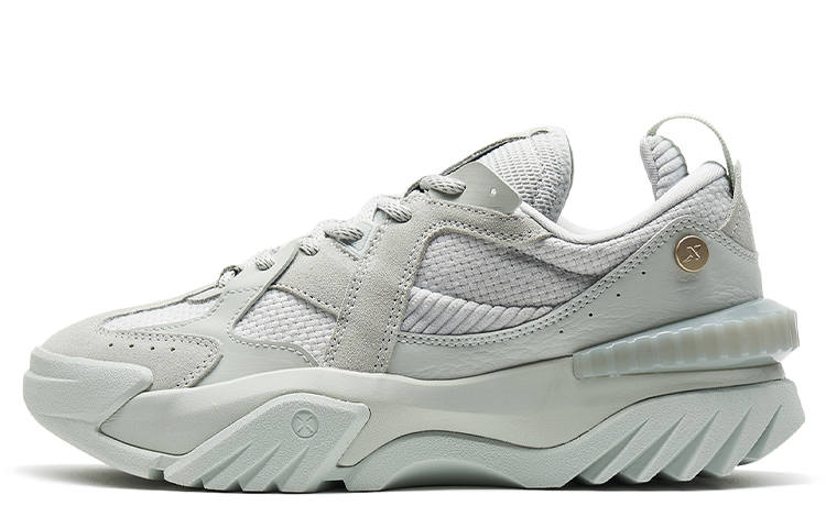 XTEP Sichuan Journey Slip Resistant Abrasion Resistant Low top Chunky Sneakers Women's Gray