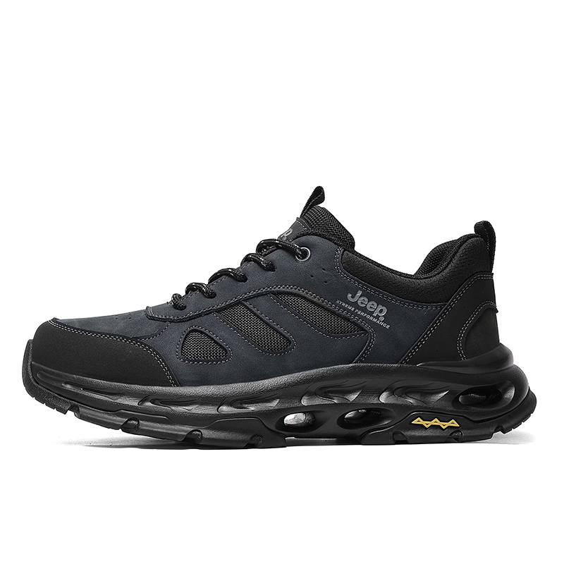 Jeep Cow Split Leather Wear resistant And Lightweight Low top Mountaineering Hiking Shoes Men's