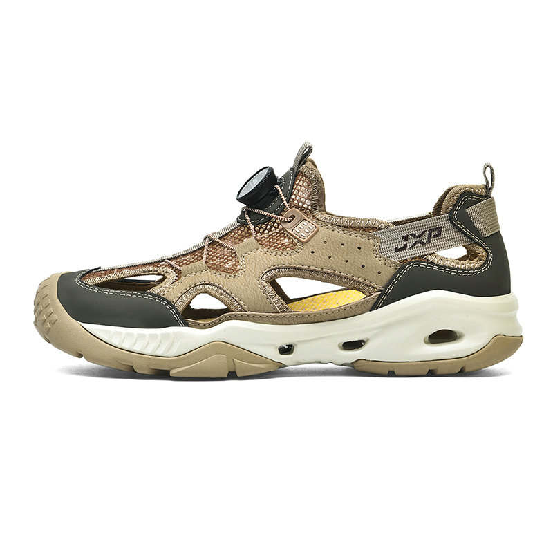 Jeep Summer, Rotating Buckle Lace Free, American Style Quick Dry Beach Shoes Fabric River Trekking Shoes Men's