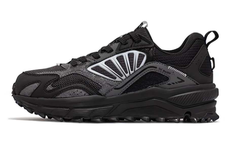 361° Cushioning Abrasion Resistant Cushioning, Wear Resistant Low top Chunky Sneakers Women's Black Gray