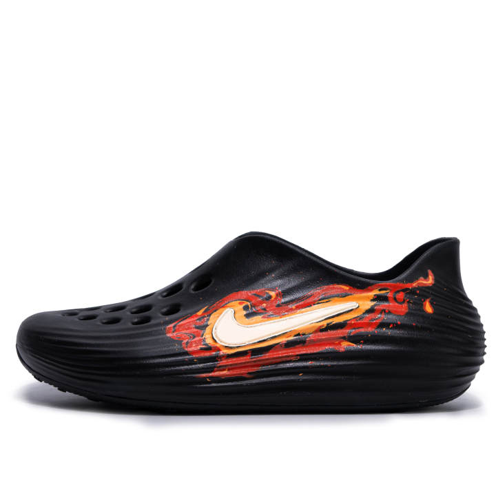 Nike Nike ReactX Rejuven8 Flaming Ascend Clogs Unisex Black Gold
