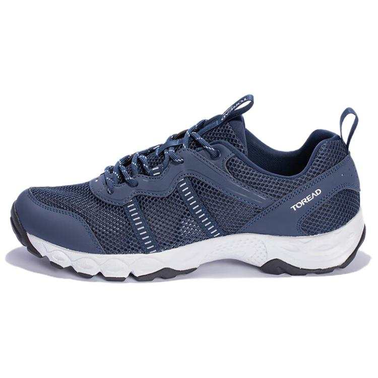 TOREAD Slip Resistant Abrasion Resistant Breathable Grip River Trekking Shoes Men's Navy Blue Gray
