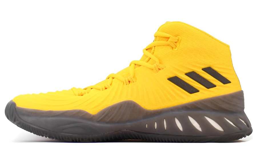 Adidas Adidas Crazy Explosive 2017 Cushioning Slip Resistant Abrasion Resistant High top Basketball Shoes Men's Yellow Black