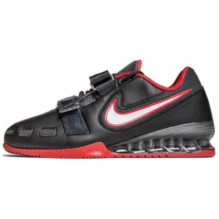 Nike Nike Romaleos 2 Slip Resistant Abrasion Resistant Low top Weightlifting Shoes Unisex Black Red