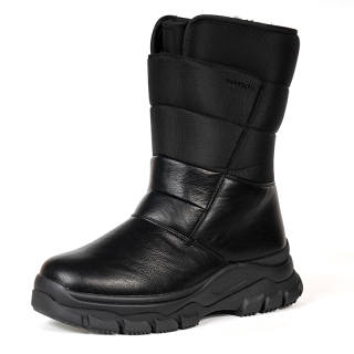 YIJIABAO Thermal Slip Resistant Fleece Lined, Fashion Trend Short Mid Calf Snow Boots Men's Black