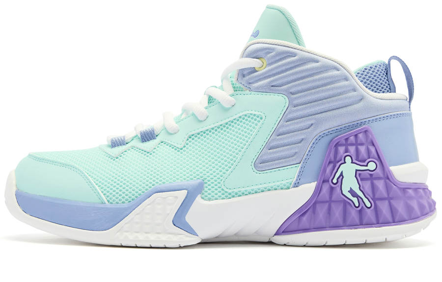 QIAODAN Grinding 1 Cushioning Abrasion Resistant Coverage Support Anti Rollover Anti Twist Mid top Basketball Shoes