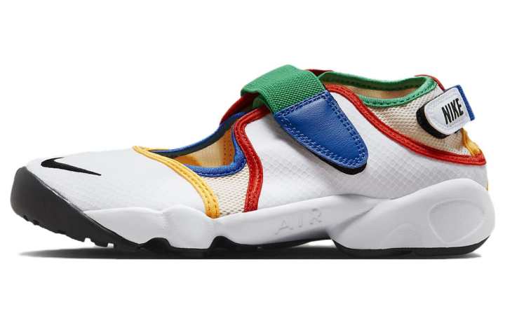 Nike Nike Air Rift Breathe Slip Resistant Abrasion Resistant Breathable Beach Sandals Women's White Orange