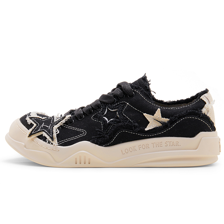 STARTER Abrasion Resistant Height Increasing Low top Canvas Shoes Women's Black