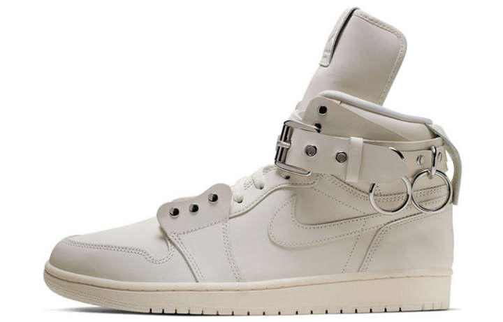 Jordan Comme Des Garçons X Jordan 1 Retro Strap High White