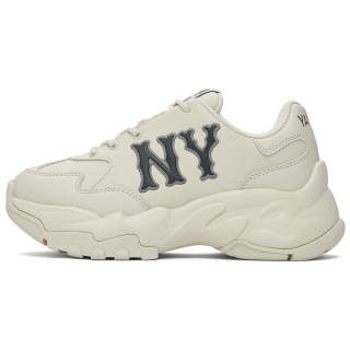 MLB Big Ball Chunky Height Increasing Low top Chunky Sneakers Unisex Ivory White