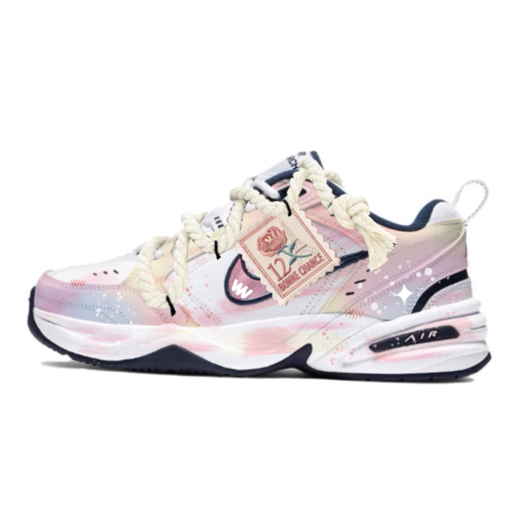 Nike Nike Air Monarch 4 Radiant Slip Resistant Abrasion Resistant Low top Chunky Sneakers Unisex Pink