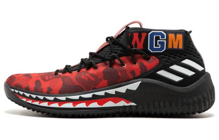 Adidas Dame 4 A Bathing Ape x Dame 4 Adidas 'Red Camo'
